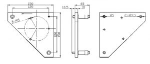 SST003-01-04 Adjustable Base with Micrometer Screw dimensions