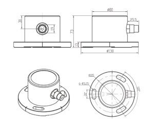 Submersible inclinometer dimensions